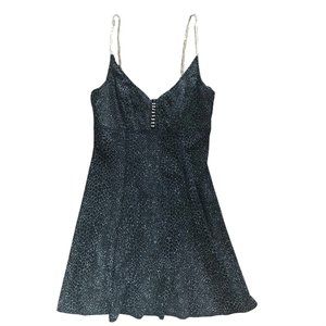 Betsy & Adam Black Sequence/Jeweled Evening Gown